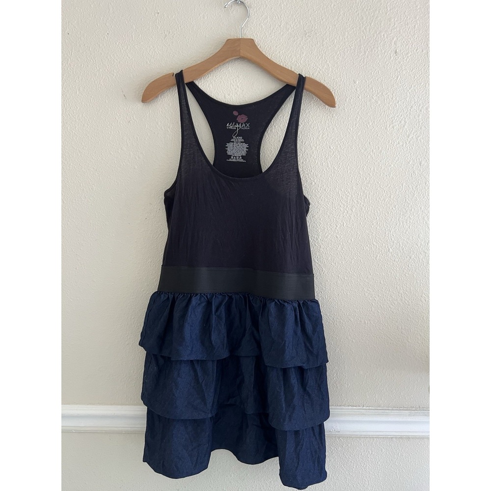 VTG Miley Cyrus x Max Azria Y2K Grunge Ruffle Dress Juniors XL Fits Adult S/M